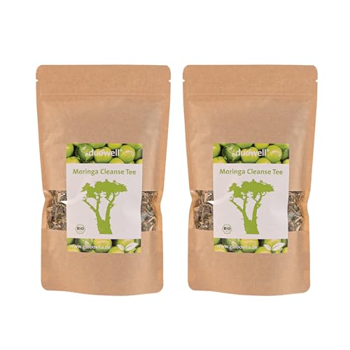 duówell® - Moringa Cleanse Tee Bio | Tee aus Moringa & australischer Zitronenmyrte | Intensiv zitronig, heiß & kalt zu genießen | Inhalt: 2 x 50g von Duowell