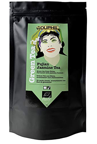 Duphil | BIO Jasmin Grüner Tee Fujian aus China loser Grüntee Jasmintee blumig im Aromabeutel mit Zippverschluss | 200g von Duphil