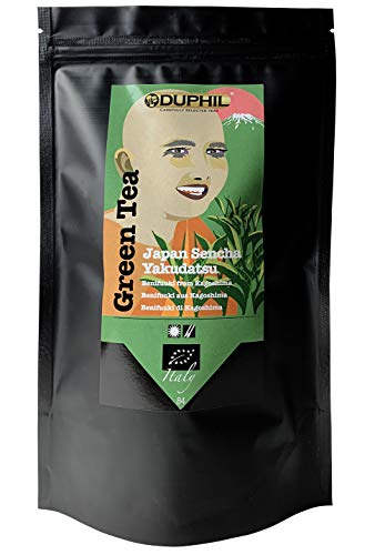 Duphil | Grüner Tee BIO Sencha Yakudatsu Benifuuki aus Japan, aromatischer loser Grüntee im Aromabeutel mit Zippverschluss | 200g von Duphil