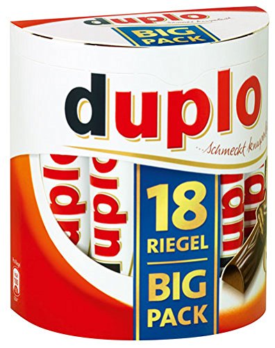 Duplo, Waffeln in Schokolade mit Nougatcreme-Füllung, 18er Packung - 327g - 2x von Duplo