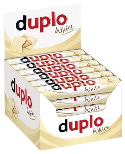 Ferrero duplo White – Schmeckt knusperleicht – 1 Packung mit je 40 Einzelriegeln (40 x 18,2 g) von Duplo