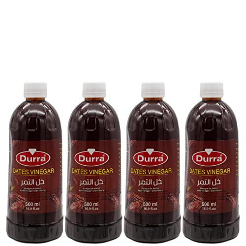 Durra - Dattelessig ideal zur Verfeinerung von Salaten, Dips und Soßen - Dattel Essig im 4er Set á 500 ml Glasflasche Durra - Dattelessig ideal zur Verfeinerung von Salaten, Dips und Soßen - Dattel Essig im 4er Set á 500 ml Glasflasche von Durra