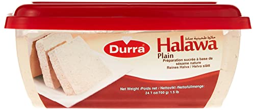 Durra - Halawe Natur Sada, Halva, Chalwa, Helva dicke süße Sesampaste - traditionelles Konfekt - in wiederverschließbarer 700 g Packung von Durra