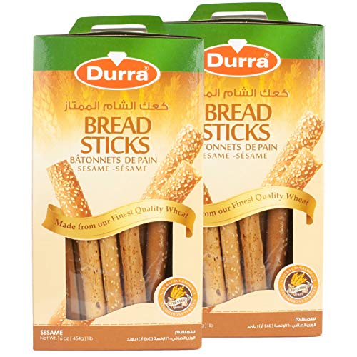 Durra - Kaak Knusprige arabische Sesambrotsticks - Orientalische Sesam Sticks im 2er Set á 454 g Durra - Kaak Knusprige arabische Sesambrotsticks - Orientalische Sesam Sticks im 2er Set á 454 g von Durra