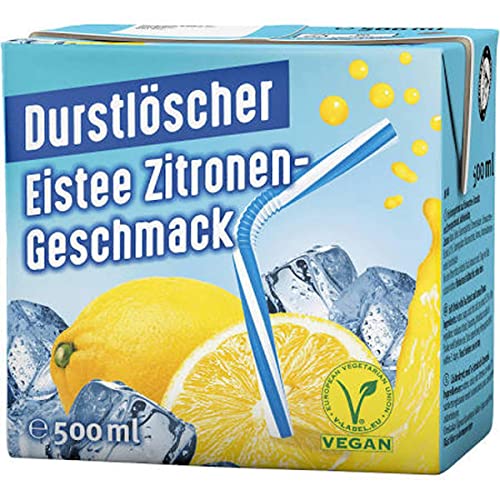 Durstlöscher Eistee Zitrone Fruchtsaftgetränk 500ml 24er Pack von Durstlöscher