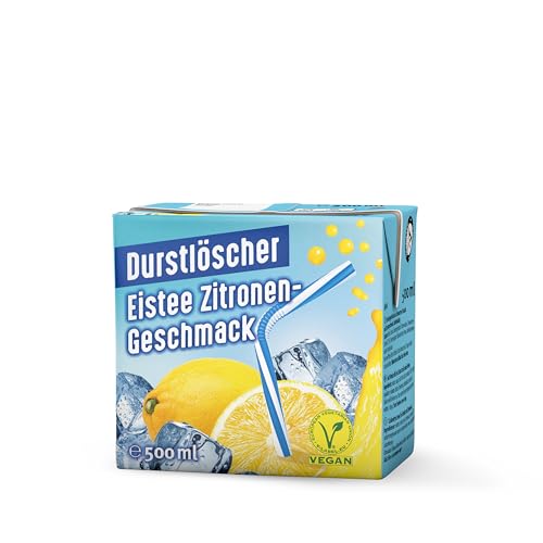 Durstlöscher Eistee Zitrone: Erfrischungsgetränk mit Tee-Extrakt & Zitronengeschmack, Pfandfreies Trinkpäckchen, Vegan, Ohne Kohlensäure, Fruchtig, Ideal Für Unterwegs & Zuhause, 24 x 500 ml von Durstlöscher