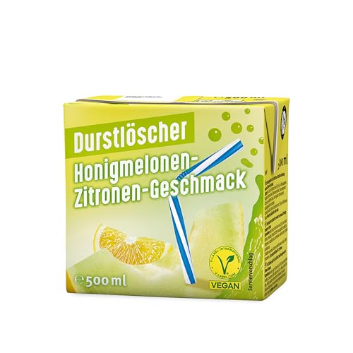 Durstlöscher Honigmelone-Zitrone: Erfrischungsgetränk mit fruchtigem Geschmack, Pfandfreies Trinkpäckchen, Vegan, Fruchtsaftgetränk ohne Kohlensäure, Ideal Für Unterwegs & Zuhause, 12 x 500 ml von Durstlöscher