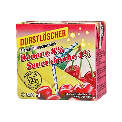 WeserGold - Durstlöscher Banane-Kirsche 4x12x0,5L von Durstlöscher