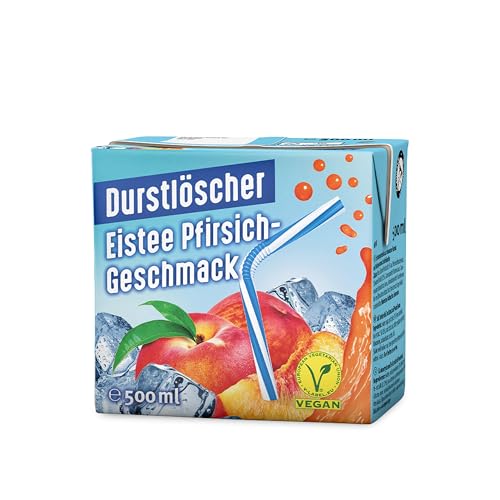 Durstlöscher Eistee Pfirsich: Erfrischungsgetränk mit Tee-Extrakt & Pfirsichgeschmack, Pfandfreies Trinkpäckchen, Vegan, Ohne Kohlensäure, Fruchtig, Ideal Für Unterwegs & Zuhause, 24 x 500 ml Durstlöscher Eistee Pfirsich: Erfrischungsgetränk mit Tee-Extrakt & Pfirsichgeschmack, Pfandfreies Trinkpäckchen, Vegan, Ohne Kohlensäure, Fruchtig, Ideal Für Unterwegs & Zuhause, 24 x 500 ml von Durstlöscher