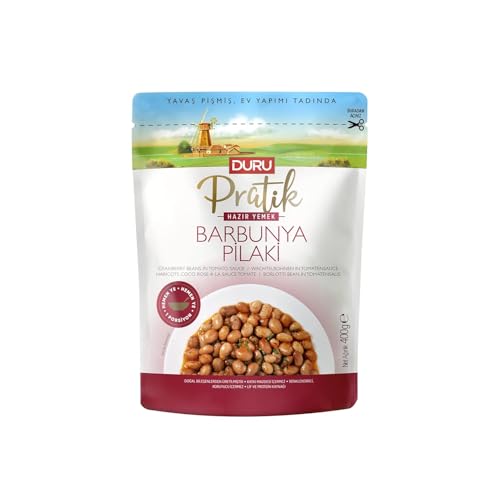 Duru Fertiggerichte, Cranberry-Bohnen in Tomatensoße, 400g x 8 Packungen, öffnen und essen, 100% natürlich, BPA-frei, ohne Transfette, nicht gentechnisch verändert von Duru