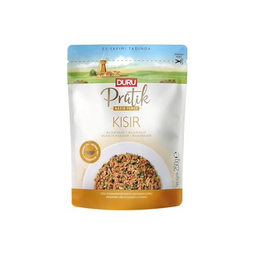 Duru Fertiggerichte, Bulgur-Salat 250g x 8 Packungen, ffnen und essen, 100% natürlich, BPA-frei, ohne Transfette, nicht gentechnisch verändert, ohne Konservierungsstoffe und künstliche Farbstoffe von Duru