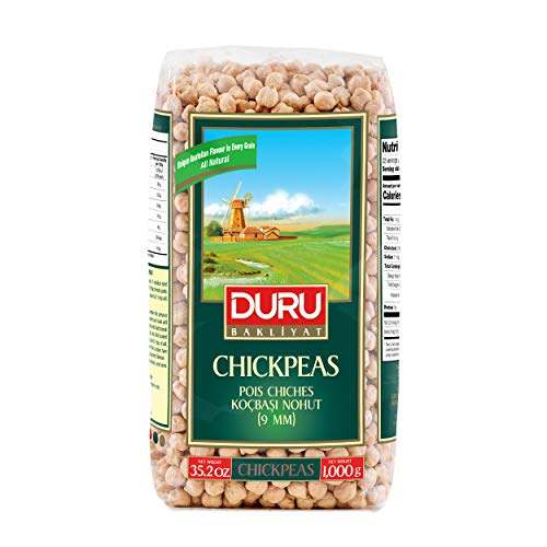 Duru bakliyat Kichererbsen 9mm, 35.2oz (1000 g), 100% natürlich und zertifiziert, Nicht gentechnisch verändert, Great for Falafel, Hummus, and Vegan Recipes, Gluten Free von Duru