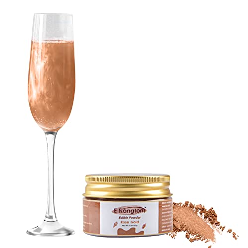 E-Kongton RoséGold Essbarer Glitzerstaub: 7g Essbarer Glitter FüR GeträNke, Fondant, Kuchen, Kekse, Pralinen und Mehr, Essbares Metallpulver, Vegan und Glutenfrei E-Kongton RoséGold Essbarer Glitzerstaub: 7g Essbarer Glitter FüR GeträNke, Fondant, Kuchen, Kekse, Pralinen und Mehr, Essbares Metallpulver, Vegan und Glutenfrei von E-Kongton