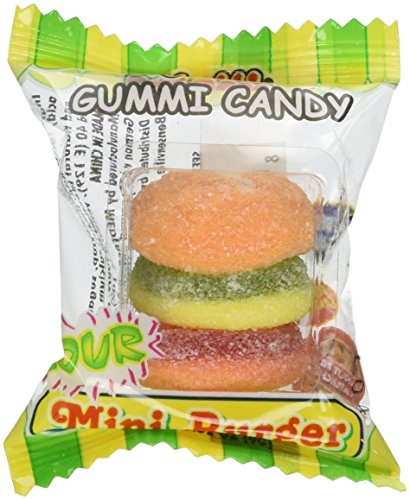 Sour Gummy Burger - Mini Gummi Hamburger 60 pieces von E. Frutti