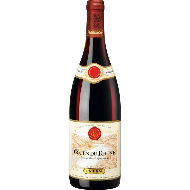 Guigal Côtes du Rhône Rouge, Côtes du Rhône AOP, Rhône, 2020, Rotwein von E. Guigal, Château d'Ampuis, 69420 Ampuis, France