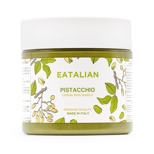 EATALIAN by AMZ BETTER Pistaziencreme, Köstliche streichfähige Creme mit Süßem und Einzigartigem Geschmack, Ideal auf Brot, Perfekt mit Eis, Hervorragend für Dubai Chocolate, 200 gr Made in Italy EATALIAN by AMZ BETTER Pistaziencreme, Köstliche streichfähige Creme mit Süßem und Einzigartigem Geschmack, Ideal auf Brot, Perfekt mit Eis, Hervorragend für Dubai Chocolate, 200 gr Made in Italy von AMZ BETTER