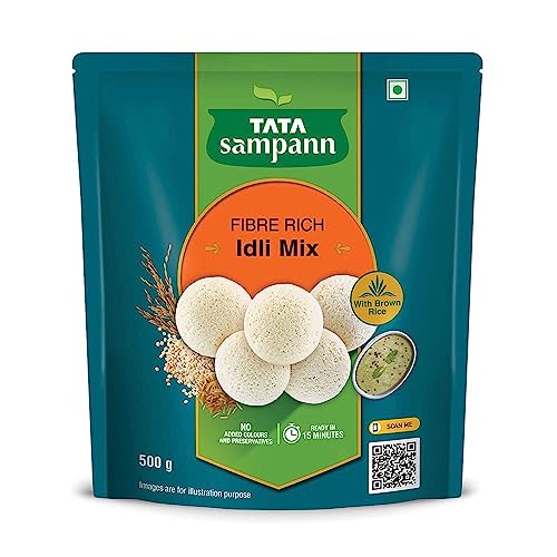 Green Velly Sampann Fibre Rich Idli Mix | Ready to Cook Breakfast Mix | Ready in 15 Minutes | Soft, Fluffy & Tasty Idlis | Idli Batter | 500 g Green Velly Sampann Fibre Rich Idli Mix | Ready to Cook Breakfast Mix | Ready in 15 Minutes | Soft, Fluffy & Tasty Idlis | Idli Batter | 500 g von ECH