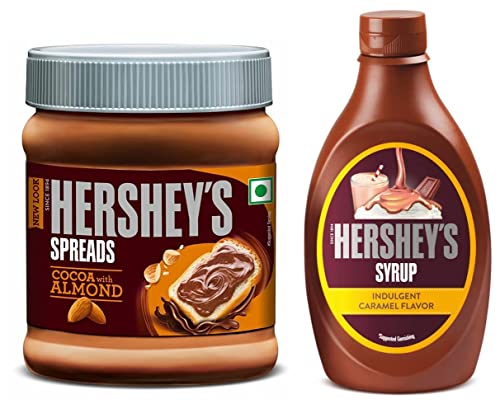 HERSHE Delicious Spreads Cocoa with Almond, 350g, HERSHE Delicious Syrup Caramel, 623G von ECH