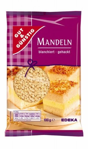 GUT&GÜNSTIG Mandeln gehackt 100g GUT&GÜNSTIG Mandeln gehackt 100g von EDEKA Zentrale AG Co. KG