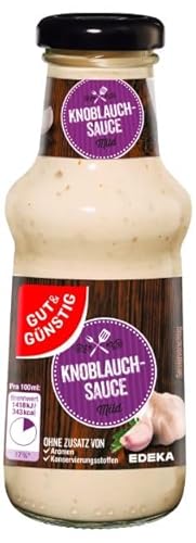 Gut und Günstig Knoblauch Grillsauce Set Knobi Saucen zum Grillen Dips in Glasflasche 250 ml von EDEKA