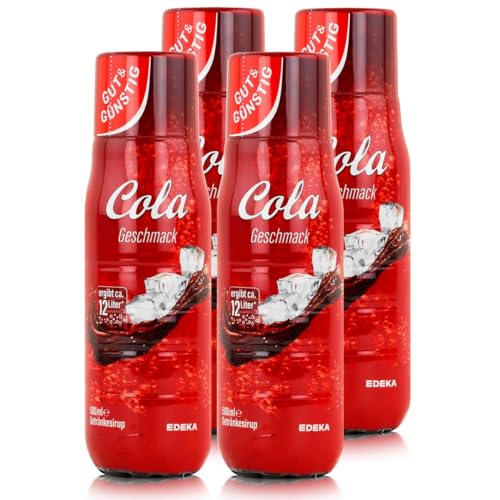 Gut und Günstig Sirup Cola 4er Pack Getränkesirup mit Cola Geschmack für Sodastream & Mineralwasser 4 x 500 ml von EDEKA + gratis Lebensmittel-Discounter Bierdeckel Gut und Günstig Sirup Cola 4er Pack Getränkesirup mit Cola Geschmack für Sodastream & Mineralwasser 4 x 500 ml von EDEKA + gratis Lebensmittel-Discounter Bierdeckel von EDEKA