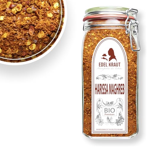 BIO Harissa Maghreb Gewürzmischung 700g im Glas | EDEL KRAUT - 100% naturrein - Premium Gewürze & Gewürzmischungen - frei von jeglichen Zusatzstoffen - kontrolliert biologischer Anbau von EDEL KRAUT Manufaktur des Lebens