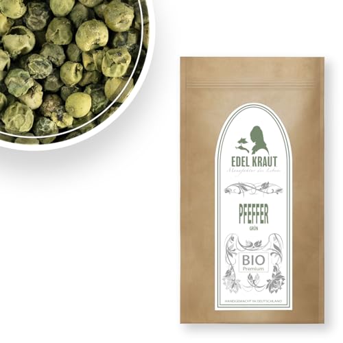 Pfeffer grün ganz BIO 500g | EDEL KRAUT - 100% naturreine grüne Pfefferkörner - Premium GRÜNER PFEFFER ganz frei von jeglichen Zusatzstoffen - Pfeffer für Mühle - green pepper von EDEL KRAUT Manufaktur des Lebens