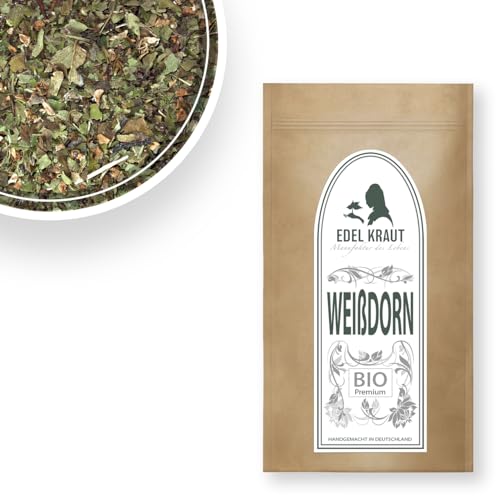 Weißdorn Tee BIO 1kg | EDEL KRAUT - 1000g PREMIUM Weißdornblätter mit Blüten | Weißdorntee Weißdornkraut | ohne jegliche Zusätze - crataegus - Weissdorn Tee von EDEL KRAUT Manufaktur des Lebens