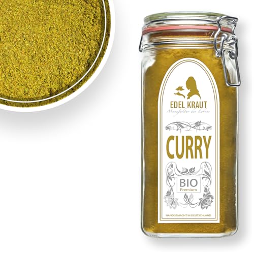 Curry Jaipur BIO Gewürzmischung 600g Curry Pulver im Glas | EDEL KRAUT - 100% naturrein - Premium Gewürze & Gewürzmischungen - frei von jeglichen Zusatzstoffen - kontrolliert biologischer Anbau von EDEL KRAUT Manufaktur des Lebens