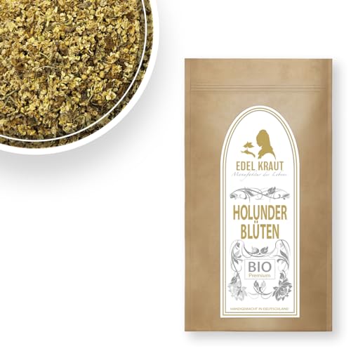 EDEL KRAUT | BIO HOLUNDER-BLÜTEN TEE geschnitten - Premium organic elder flowers cut 100g von EDEL KRAUT Manufaktur des Lebens