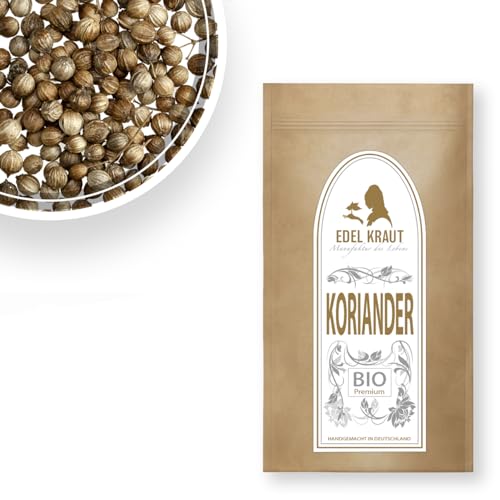 Koriandersamen BIO 100g | EDEL KRAUT - BIO Koriander ganz - Premium KORIANDER SAMEN - coriander organic - 100% naturrein - aus kontrolliert biologischem Anbau von EDEL KRAUT Manufaktur des Lebens