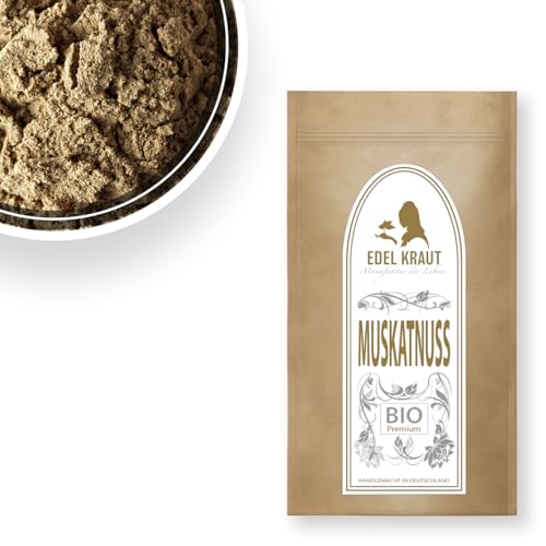 MUSKATNUSS gemahlen BIO 1000g | EDEL KRAUT - 100% naturrein - Premium Gewürze & Gewürzmischungen - frei von jeglichen Zusatzstoffen - kontrolliert biologischer Anbau - Nutmeg Organic von EDEL KRAUT Manufaktur des Lebens