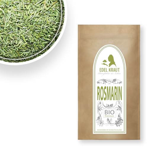 Rosmarin getrocknet BIO 1kg | EDEL KRAUT - 1000g naturreiner BIO Rosmarin geschnitten frei von jeglichen Zusatzstoffen - organic rosemary - Rosmarin Tee oder Premium Gewürz für Salate, Fleisch ... von EDEL KRAUT Manufaktur des Lebens