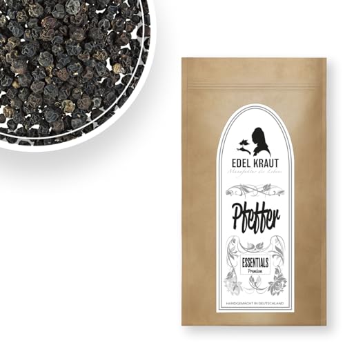 EDEL KRAUT Essentials | Pfeffer Körner schwarz ganz für die Mühle oder den Mörser - premium pepper black 250g von EDEL KRAUT Manufaktur des Lebens