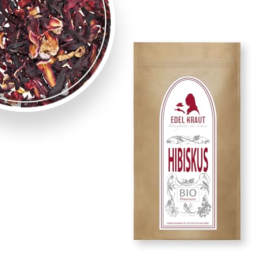 Hibiskustee BIO 100g | EDEL KRAUT - BIO HIBISKUSBLÜTEN getrocknet - HIBISKUS TEE - Premium Hibiskusblütentee - hibiscus tea - organic hibiscus flowers cut - frei von künstlichen Zusätzen - kbA von EDEL KRAUT Manufaktur des Lebens