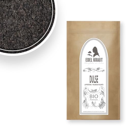 BIO Dulse Flocken 500g (Palmaria palmata) | EDEL KRAUT - 100% Lappentang Irisch - Rotalge - ohne Zusatzstoffe - Wildsammlung von EDEL KRAUT Manufaktur des Lebens