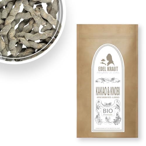 BIO Kakao & Schwarzer Knoblauch Busiata 250g | EDEL KRAUT - 100% Nudel aus antikem Urgetreide (bronzegezogen) Urkorn Pasta aus Hartweizengries mit Superfood - Vollkornnudeln - WENIG GLUTEN von EDEL KRAUT Manufaktur des Lebens