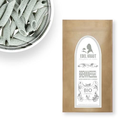 BIO Kürbiskern & Brennnessel Penne 250g | EDEL KRAUT - 100% Nudel aus antikem Urgetreide (bronzegezogen) Urkorn Pasta aus Hartweizengries mit Superfood - Vollkornnudeln - WENIG GLUTEN von EDEL KRAUT Manufaktur des Lebens