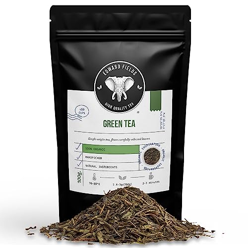 Edward Fields Tea ® - Single Origin Bio-Grüntee in großen Mengen aus China. Bio-Grüntee von Hand geerntet mit natürlichen und biologischen Zutaten, 100g. von EDWARD FIELDS HIGH QUALITY TEA