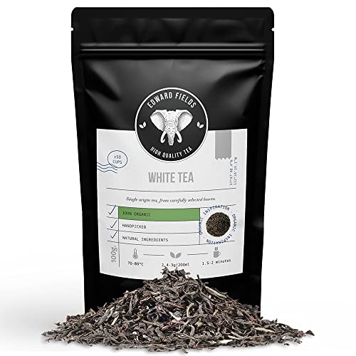 Edward Fields Tea ® - Single Origin Bio-Weißer tee in großen Mengen Vietnam. Bio White Tea von Hand geerntet mit natürlichen und biologischen Zutaten, 100 Gramm. von EDWARD FIELDS HIGH QUALITY TEA