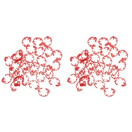 ❀ Vogel-Fußringe, Beinringe for Geflügelvögel, 300 Stück Clip und Ring, Vogel-Clip – Hühner-Enten, nummerierte Beinbänder, Hühner, Taubenringe auf Geflügel, Rot for Bandküken, Gamefowl, Truthahn-Ente von EFARMA