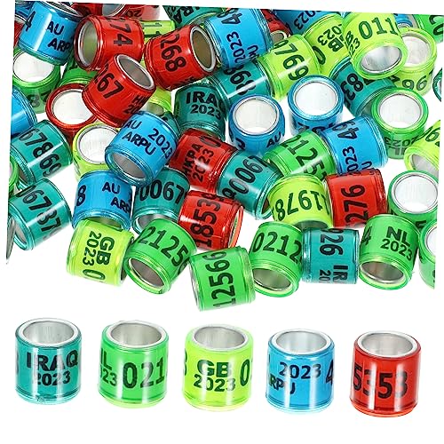 ❀ Vogelfußringe, Beinringe for Geflügelvögel, 100 Stück Geflügelbeinbänder, farbige Etiketten, Taubenfußring, kleines Vogelbeinband, Taubenbeinbänder, Knöchelbeingurt, Beinring, Identifikationsring ❀ Vogelfußringe, Beinringe for Geflügelvögel, 100 Stück Geflügelbeinbänder, farbige Etiketten, Taubenfußring, kleines Vogelbeinband, Taubenbeinbänder, Knöchelbeingurt, Beinring, Identifikationsring von EFARMA