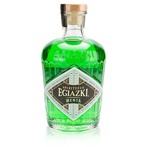 Egiazki Likör Menta | Erfrischender Pfefferminzlikör | Ideal für Cocktails | Handgefertigt in Spanien | Perfekt als Digestif | 18% vol | 700ml Flasche von EGIAZKI