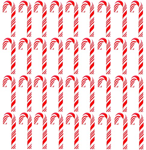 100 Stück Tonstangen rot weiß Zuckerstangen Weihnachten Zuckerstange Kunstzuckerstange Weihnachtsstab Mini Polymer weicher Ton DIY Dekoration für Nagelkunst Kit DIY Kuchen Dessert Simulation Lebensmittel (3 cm rot + weiß) von EHOPE