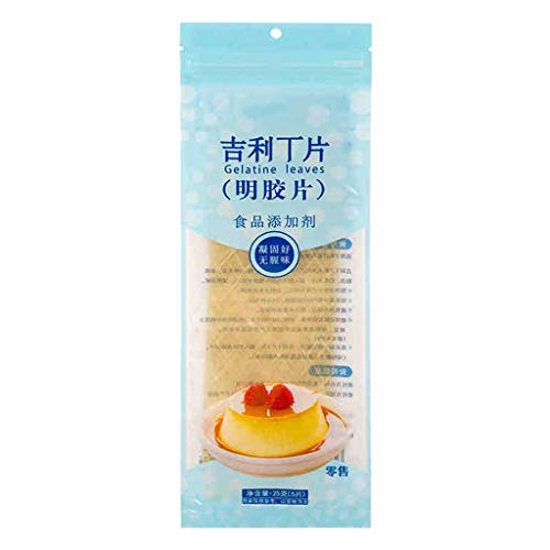 EINCORN 25 g Kunststoff-Gelatine-Fischkleber, Blätter, Silberblätter, geschmacksneutrale Backzutaten zum Kochen, Küchenzubehör EINCORN 25 g Kunststoff-Gelatine-Fischkleber, Blätter, Silberblätter, geschmacksneutrale Backzutaten zum Kochen, Küchenzubehör von EINCORN