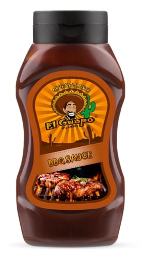 El Guapo BBQ Sauce - Köstlicher süßer und geräucherter Geschmack - Original BBQ-Rezept - kann als Gewürz, Dip, Sauce oder Topping für Grill, Rippchen, Hühnerflügel, Burger verwendet werden – 435 g El Guapo BBQ Sauce - Köstlicher süßer und geräucherter Geschmack - Original BBQ-Rezept - kann als Gewürz, Dip, Sauce oder Topping für Grill, Rippchen, Hühnerflügel, Burger verwendet werden – 435 g von EL GUAPO
