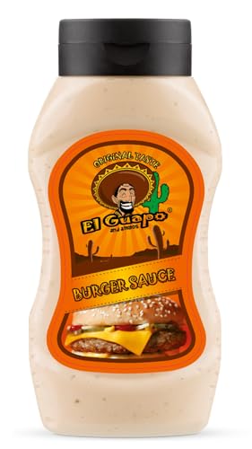El Guapo Burger Sauce - Originalrezept Mischung für Leckere Burger – Cremige Burgersauce für 100% Voller Geschmack - kann als Dip, Sauce oder Topping auch für Sandwich, Grill verwendet werden – 435 g El Guapo Burger Sauce - Originalrezept Mischung für Leckere Burger – Cremige Burgersauce für 100% Voller Geschmack - kann als Dip, Sauce oder Topping auch für Sandwich, Grill verwendet werden – 435 g von EL GUAPO