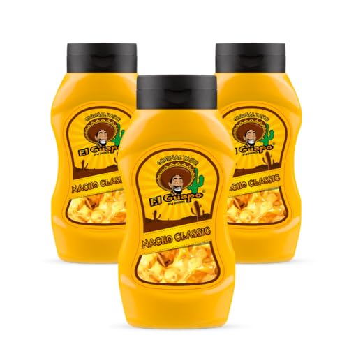 El Guapo Nacho Classic 3x435g – Neu und Verbessert Nacho Sauce - Käse Geschmack - Cremige und scharfe Nacho Käsesauce Perfekt für jeden Anlass oder mexikanisches Gericht – Dip, Sauce oder Topping El Guapo Nacho Classic 3x435g – Neu und Verbessert Nacho Sauce - Käse Geschmack - Cremige und scharfe Nacho Käsesauce Perfekt für jeden Anlass oder mexikanisches Gericht – Dip, Sauce oder Topping von EL GUAPO