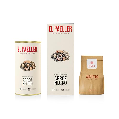 EL PAELLER - Fertigmischung für Schwarzer Reis| Authentischer Geschmack | Handwerklich über Holzfeuer gekocht | 100% Natürliche Zutaten | Für 2-3 Personen | In nur 18 Minuten zubereitet | Glutenfrei EL PAELLER - Fertigmischung für Schwarzer Reis| Authentischer Geschmack | Handwerklich über Holzfeuer gekocht | 100% Natürliche Zutaten | Für 2-3 Personen | In nur 18 Minuten zubereitet | Glutenfrei von El Paeller