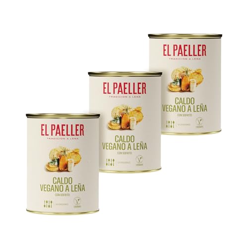 EL PAELLER - Gemüsebrühe | 100 % Vegan | Über Holzfeuer gekocht mit 100 % Natürlichen Zutaten | Vegan Food Zertifiziert | Perfekt für Paellas und Reisgerichte | 3er-Pack, 3 Liter EL PAELLER - Gemüsebrühe | 100 % Vegan | Über Holzfeuer gekocht mit 100 % Natürlichen Zutaten | Vegan Food Zertifiziert | Perfekt für Paellas und Reisgerichte | 3er-Pack, 3 Liter von El Paeller